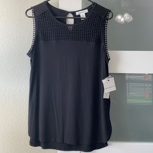 Crochet tank. New!! Black sleeveless